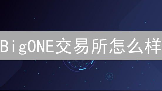 BigONE交易所怎么样？新手该如何选择？值得投资吗？