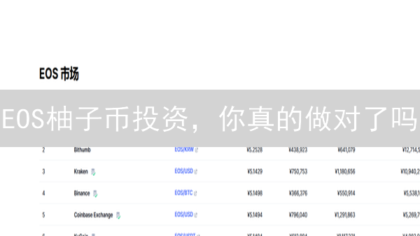 EOS柚子币投资，你真的做对了吗？三大秘籍曝光！